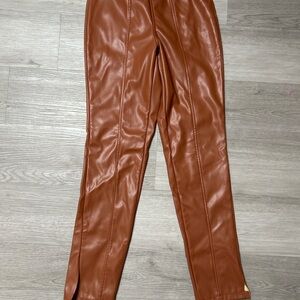 Forever 21 Tan Faux Leather Pants